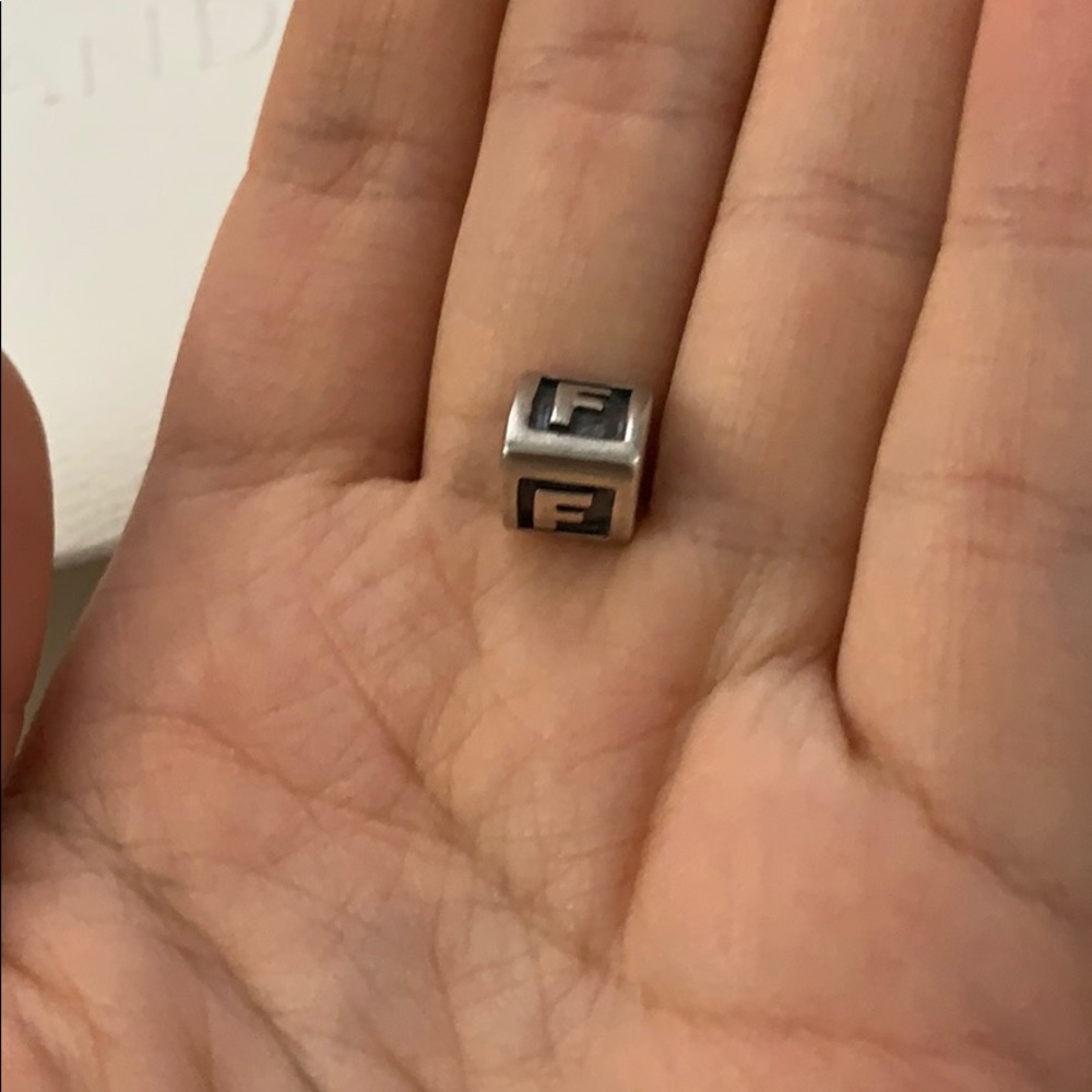 Pandora Retired F Letter Block Charm - image 6